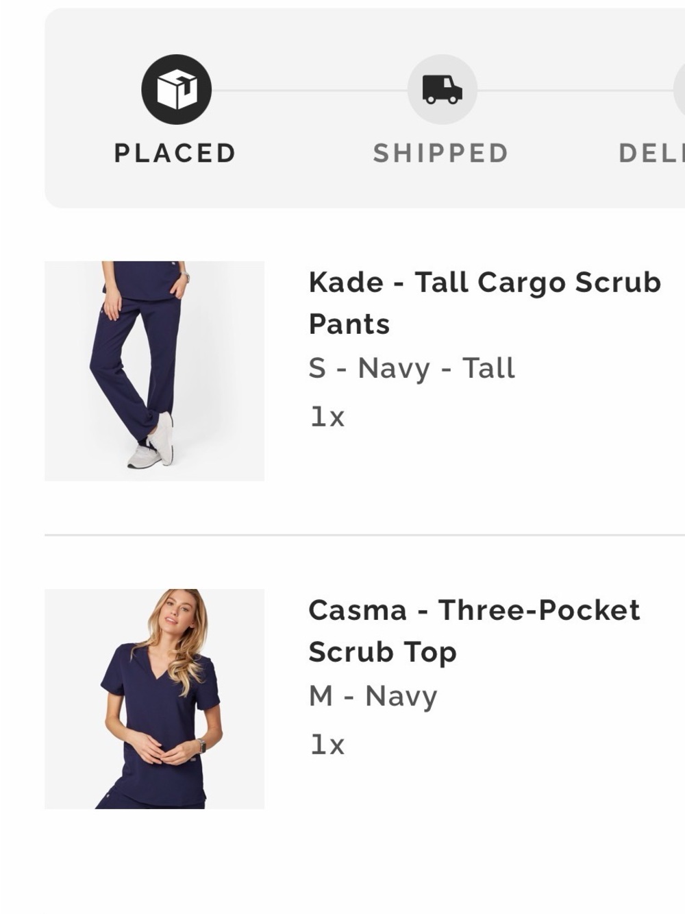 Figs  Midi with Pockets navy blue medium shirt and small-tall pants - Picture 4 of 4